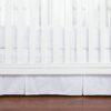 TILLYOU Crib Bed Skirt White Pleated for Baby Boys Girls, 100% Natural Soft Dust Ruffle, Standard Nursery Bedding Toddler Bedskirt Solid, 14" Drop Cotton 46 71UehlWHiUL