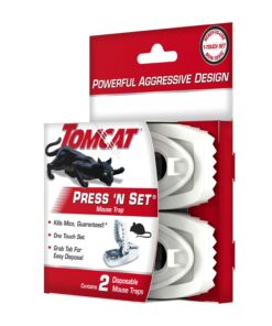 Tomcat Press 'N Set Mouse Trap, Plastic, Spring-Loaded Mouse Killer with Grab-Tab, 2 Traps Mouse Traps (2 Traps) 35 71UfMnSjWL