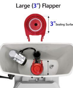 Korky 3060BP Universal Toilet Flapper Replaces Most Large 3-Inch Flappers - Long Lasting Rubber - Easy to Install - Made in USA 18 71UfQfRFYEL
