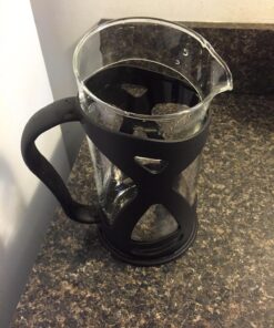 KONA French Press Coffee Press Maker With Reusable Stainless Steel Filter, Large Comfortable Handle & Glass Protecting Durable Black Shell (34 oz, 8 cups) 1000ml 44 71UfahziMIL