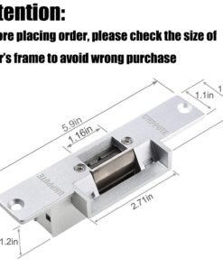 UHPPOTE Electric Strike Door Lock Fail-Secure for Access Control System Deadlatches or Cylindrical Locksets Fail Secure 16 71UflEG9WDL