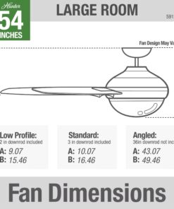 Hunter Fan Company Fan Key Biscayne Indoor/Outdoor Ceiling Fan with 2 LED Lights and Pull Chain Control, Weathered Zinc Finish, 54 Inch 33 71UgPqZdoNL