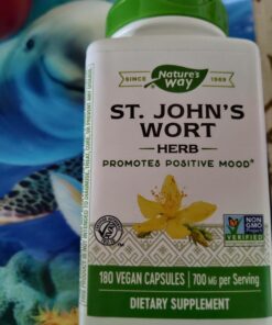Nature's Way Premium St. John’s Wort Herb, Promotes A Positive Outlook*, 700 mg per serving, 180 Vegan Capsules 26 71UgbtdtkPL