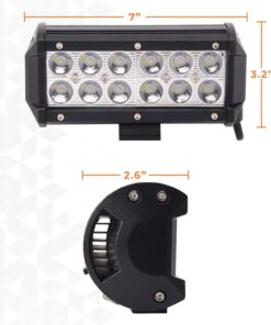 Alternative view of Senlips [2 Pack] 7” 36W Led Light Bar Spot Driving Fog Led Lights Off Road Work Waterproof Light Bar Backup Jeeps Boat Lamp with Mounting Bracket for Trucks Golf Cart ATV, 1 Year Warranty 36W Spot Led Light Bar