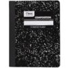 Mead Composition Notebook, College Ruled Paper, 9-3/4" x 7-1/2", 100 Sheets, Black Marble (09932) Pack of 1 15 71Ugq6VGa0L