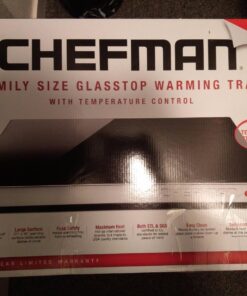Chefman Electric Warming Tray with Adjustable Temperature Control, Glass Top Large 21”x16” Surface Keeps Food Hot,Black Large - 21" x 16" 29 71Uh3f8H3WL