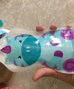 ChooMee Reusable Baby Food Storage Pouches, 5 oz + SoftSip Pouch Tops | Ideal for Baby Food, Smoothies and Purees | Secure Double Lock Zipper, Wide Bottom, BPA Free | SnakPack FreshSquad, 10 CT 8 Pouch + SoftSip OA 20 71UhM Md 0L