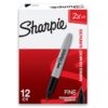 Sharpie Super Permanent Markers, Broad Fine Tip, Black, 12 Count Marker 69 71Ui 5SGL