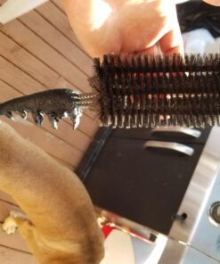 Kona 360/Clean Grill Brush - Powerful 30-Second Grill Cleaner - The World's Best Grill Brush, Bristle | Free of Brass Wire & Safe BBQ Grill Brush, BBQ Brush Accessory for Grill Cleaning Kit - 18 Inch 1 Black 32 71UiRVDO2L