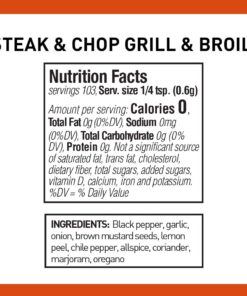Spice Hunter The Steak Chop Grill Broil Blend Jar, Black Pepper, 2.2 Ounce 14 71UiTHegA1L