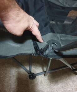 OUTDOOR LIVING SUNTIME Camping Folding Portable Mesh Chair with Removabel Footrest Army Green 43 71UiYpHpC7L