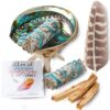 Smudge Kit - White Sage, Palo Santo, Abalone Shell, Smudging Feather for Healing, Purifying, Meditating & Incense (Essentials Plus) 19 71UiyUonmNL