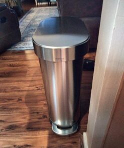 simplehuman 45 Liter / 12 Gallon Slim Hands-Free Kitchen Step Trash Can, Brushed Stainless Steel 45 71UjI1NiooL