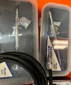 Master Airbrush Cool Runner II Dual Fan Air Compressor Professional Airbrushing System Kit with 3 Airbrushes, Gravity and Siphon Feed - 6 Primary Opaque Colors Acrylic Paint Artist Set - How to Guide 40 71Uje68gFPL