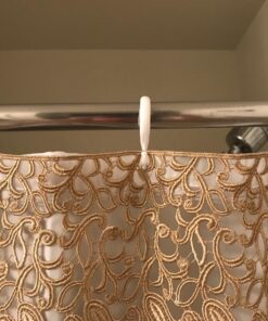 Kenney White Double Shower Curtain Hooks, White, (set of 12 pieces) 19 71UjkxAJvZL