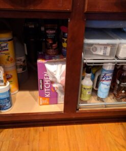 DecoBros Under Sink 2 Tier Expandable Shelf Organizer, Silver 46 71UjpTcSV9L