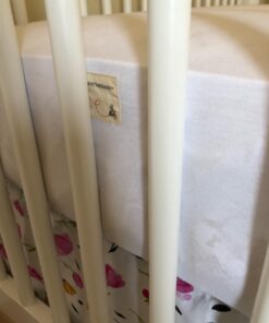 Burt's Bees Baby - Fitted Crib Sheet, Solid Color, 100% Organic Cotton Crib Sheet for Standard Crib and Toddler Mattresses (Cloud White) Cloud White 25 71Uk4H8qU L