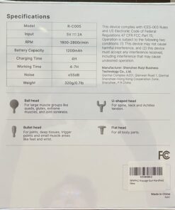 RENPHO Lite Massage Gun with Heat, Mini Massage Gun Deep Tissue, Type C Charging Portable Body Deep Tissue Massager Gun, Quiet Percussion Muscle Massage Gun, Gift for Mom-FSA and HSA Eligible Grey 43 71Uk6Nf42PL