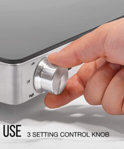 Chefman Electric Warming Tray with Adjustable Temperature Control, Glass Top Large 21”x16” Surface Keeps Food Hot,Black Large - 21" x 16" 17 71Ukb9z5f3L