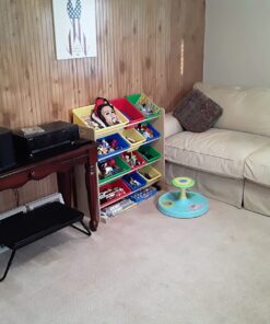 Humble Crew, Natural/Primary Kids' Toy Storage Organizer with 12 Plastic Bins, 34*35*15.5inch 55 71UkeCm0cIL