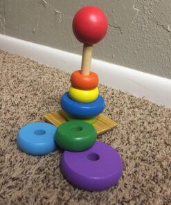 Melissa & Doug Rainbow Stacker Wooden Ring Educational Toy - Wooden Rainbow Stacking Rings Baby Toy, Stacker Toys For Infants And Toddlers 41 71UleaEEyXL