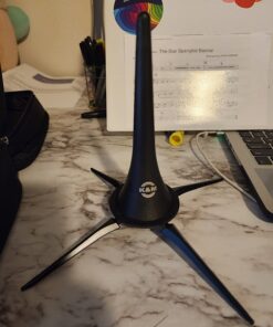 K&M König & Meyer 15222.000.55 Clarinet In-Bell Portable Stand - Lightweight with 4 Leg Folding Base - Fits A and B Clarinets - Stable Secure Base - Professional Grade - Made in Germany - Black 25 71UmM lgcXL