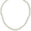 Sterling Silver A-Quality White Freshwater Cultured Pearl Necklace 16 Inches 7.5-8.0 mm 8 71UqfvXtYL