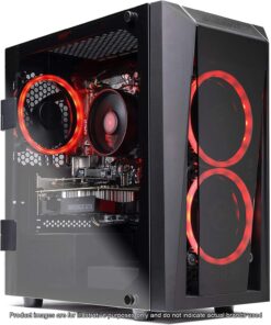 Alternative view of SkyTech Blaze II Gaming Computer PC Desktop – Ryzen 5 2600 6-Core 3.4 GHz, NVIDIA GeForce GTX 1650 4G, 500G SSD, 8GB DDR4, RGB, AC WiFi, Windows 10 Home 64-bit 2600 | 1650