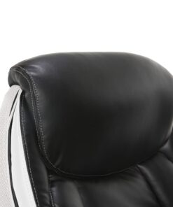 Serta Executive Office Smart Layers Technology Leather and Mesh Ergonomic Computer Chair with Contoured Lumbar and ComfortCoils, Black & White 29 71UsBs18CyL