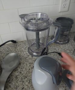 Ninja QB900B Master Prep Food Processor Blender with 48 oz Pitcher & 16 oz Chopping Bowl, Perfect for Frozen Blending & Chopping, 400 Watts, Dishwasher Safe, Countertop, Grey Gray 48 oz. 36 71UtToR orL
