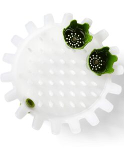 Chef'n Plastic 401-281-004 DishGarden Dish Rack, 14 x 13.25 x 6.5 inches, White/Green 31 71UtvqqermL