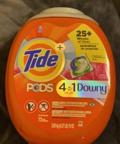 Tide PODS 4 in 1 with Downy, Laundry Detergent Soap PODS, April Fresh Scent, 73 Count, Packaging May Vary 27 71UtwyxSgjL