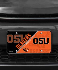 Alternative view of Rico Industries NCAA Unisex-Adult Metal License Plate Tag Oregon State Beavers 6 x 11.5-" Team Color