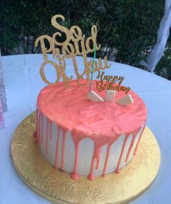 We are So Proud of You Cake Topper High School Graduation, Senior Graduation Party Supplies (Gold Glitter) 23 71Uu671I06L