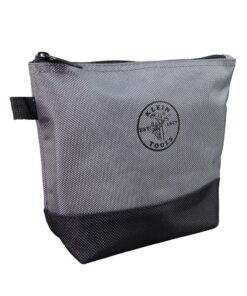 Klein Tools 55470 Utility Bag, Stand-Up Zipper Tool Bags, Tough 1680d Ballistic Weave, Reinforced Bottoms, Orange/Black, Gray/Black, 2-Pack 23 71UuS9sMLL