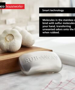 amco 8402 Rub-a-Way Bar Stainless Steel Odor Absorber, Single, Silver Original 30 71UuuC SkVL