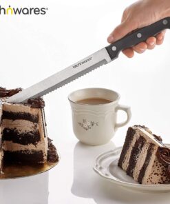 Knife Set With Wooden Block - 15 Piece Set Includes Chef Knife, Bread Knife, Carving Knife, Utility Knife, Paring Knife, Steak Knife, Boning Knife, Scissors And Knife Sharpener. - By Kitch N’ Wares 31 71UvKhKq2XL