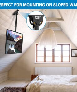 PERLESMITH Ceiling TV Mount for 26-65 inch Flat Screen Displays, Hanging Adjustable Ceiling TV Bracket Fits Most LCD LED OLED 4K TVs, Pole Ceiling Mount Holds up to 110lbs, Max VESA 400x400mm, PSCM2 21 71UvXMSBszL