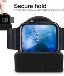 Orzly Charging & Display Stand Designed for ALL series of Apple Watch SE & ALL screen sizes CompactStand BLACK 42 71Uvh4npqFL