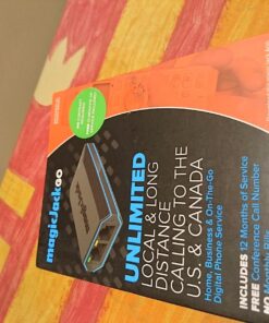 magicJackGO 2017 VOIP Phone Adapter Portable Home and On-The-Go Digital Phone Service. Make Unlimited Local & Long Distance Calls to The U. S. and Canada. NO Monthly Bill. 2017 (1 Pack) 50 71Uvvo37SrL 1