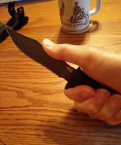 SOG Fixed Blade Knives with Sheath - SEAL Pup Tactical Knife, Survival Knife and Hunting Knife w/ 4.75 Inch Blade and Knife Sheath SEAL Pup - Nylon Sheath 75 71UwQCTiSmL