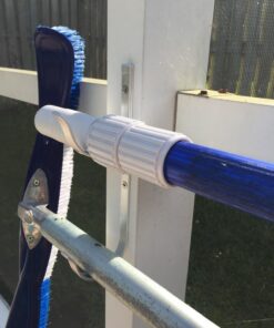 Gray Bunny Pool Pole Hanger, 2 Piece Nickel Gray Premium Aluminum Swimming Pool Accessories Hook Set, for Telescopic Poles, Skimmers, Leaf Rakes, Nets, Brushes, Vacuum Hose, Garden Tools 1 Pack (2 Hooks) 19 71UwSeJyFOL