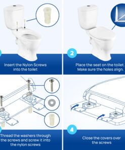 UMIEN™ Ergonomic Potty Training Toilet Seat 2 in 1 Toilet Seat For Toddlers & Adults – Kids Potty Training Easy To Install Elongated 31 71UxbHsugL