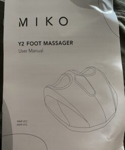 MIKO Foot Massager Machine with Deep-Kneading, Compression, Shiatsu, and Heat for Plantar Fasciitis, Neuropathy, Fits up to Men Size 13 Grey With Button 38 71UzORY5l6L