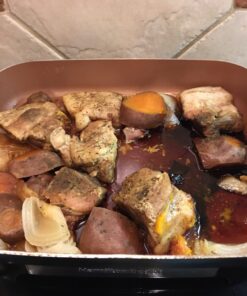 Hamilton Beach Durathon Ceramic Electric Skillet with Removable 12x15” Pan, Adjustable Temperature, Reversible Design, Tempered Glass Lid, Copper Colored Nonstick Surface (38529K) 32 71UzmKrSIrL