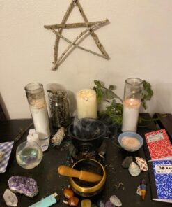 CircuitOffice Cast Iron Cauldron 4 1/2" Diameter Triquetra 21 71V CR0u7tL