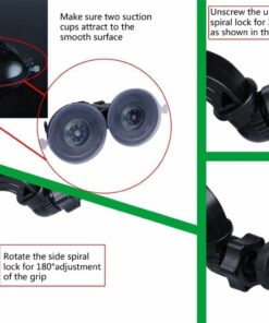 Smatree Double Suction Cup Mount, Car Mount Compatible for Gopro Hero 11/10/9/8/7/Max/6/5/4/3+/3, AKASO, DJI OSMO Action Camera, Greater Suction Power(Updated Version) 17 71V F6NqSML