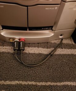 Amazon Basics 3.5mm to 2-Male RCA Adapter Audio Stereo Cable For Speaker, 8 Feet 1-Pack 26 71V eqDyRLL