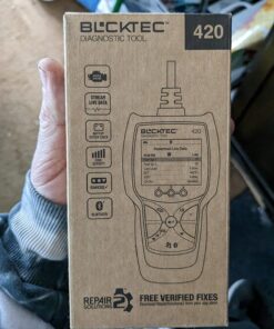 BLCKTEC 420 Bluetooth OBD2 Scanner Diagnostic Tool - Vehicle Code Reader for Car - Clears Check Engine Light - Comes with Premium OBD App On IOS & Android - Works For All Cars 1996 & Newer 49 71V054LytFL