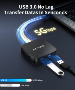 USB C Hub, Multi-Port USB Type-C Hub with 4K HDMI, Power Delivery 100 W | 3 USB 3.0 Port | 1 Type-C 3.0 Port | USB Splitter Adapter for MacBook, Mac Mini, XPS, Laptop and USB C Devices 0.5ft 29 71V0ET7hUsL